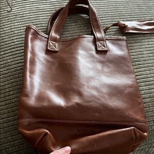 Elegant Brown Leather Tote by Barrington